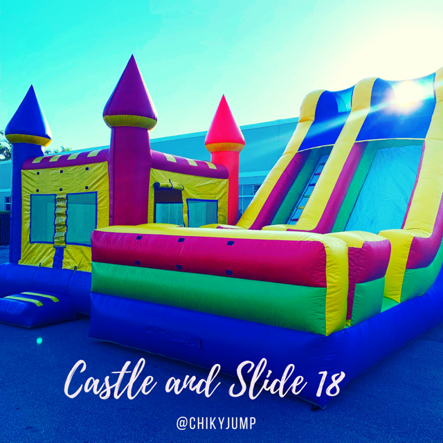 Castle and Slide 18ft, Bounce House Rental